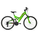 Bicicletta MTB Ragazzo 26” 6 Velocità Vyper Biammortizzata Giallo o Nero o Verde-4