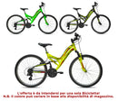 Bicicletta MTB Ragazzo 26” 6 Velocità Vyper Biammortizzata Giallo o Nero o Verde-5
