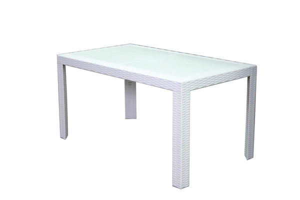 online Tavolo da Giardino 140x80x72 cm in Polipropilene Bianco