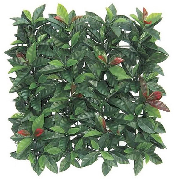 Set 12 Pareti Verdi Verticali Artificiali 50x50 cm in PVC con Foglie di Alloro Autunnali sconto