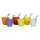 Set 6 Tazzine da caffè Accartocciati in Gres + Cucchiaini Kaleidos Multicolor