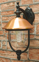 Lampada Lanterna da Parete 60W Bauer Copper Nero e Rame-1