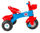 Triciclo per Bambini 51x64x49 cm con Pedali e Cestino Blu e Rosso-3