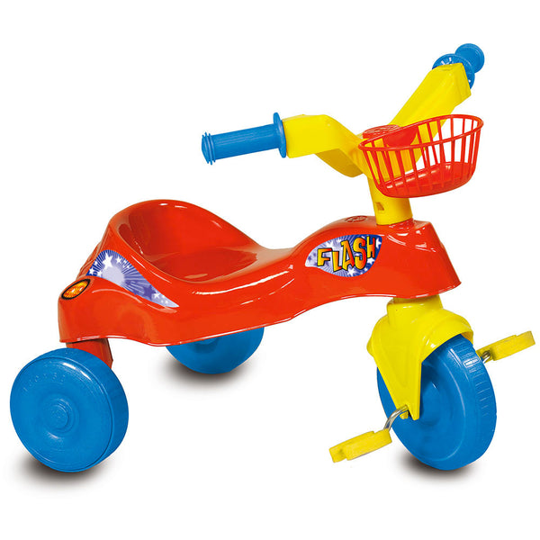 Moto Triciclo per Bambini con Pedali e Cestino Kid Smile Flash Rosso prezzo