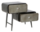 Mobiletto 2 Cassetti Iron School 63x29,5x52,5 cm in Ferro Grigio-5