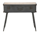 Console Industry con Contenitore 80x35x67,5 cm Legno di Abete e in Ferro Grigio-2