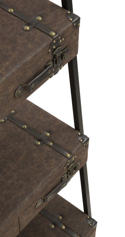 Libreria Travel 86,5x55x181 cm in Ferro e MDF e PU-10