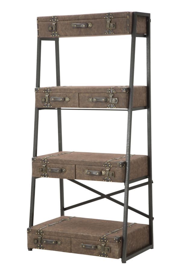 Libreria Travel 86,5x55x181 cm in Ferro e MDF e PU-3
