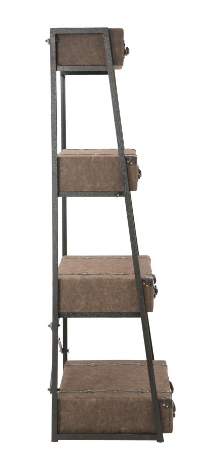 Libreria Travel 86,5x55x181 cm in Ferro e MDF e PU-7