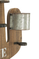 Porta Bottiglie da Muro Cactus 40x9,5x58 cm in Ferro e MDF-8