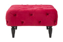 Puff Brigitte Bordeaux 74x74x43 cm Poliestere e MDF e Spugna Bordeaux-2