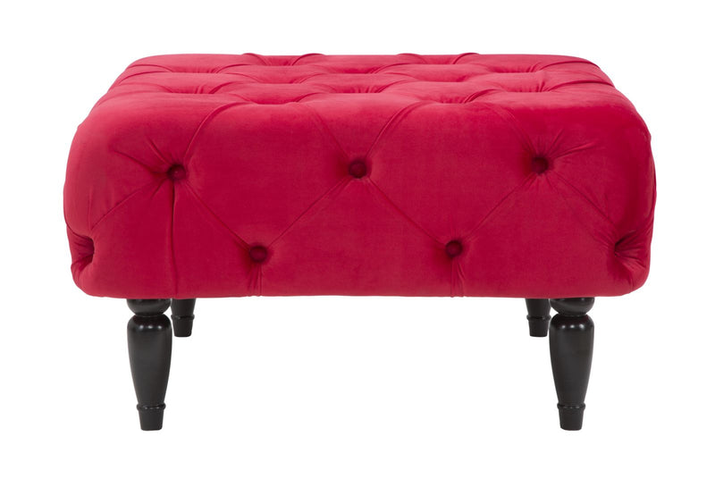 Puff Brigitte Bordeaux 74x74x43 cm Poliestere e MDF e Spugna Bordeaux-2