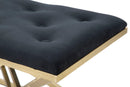 Panca Piramid Doppia 140x40x45 cm in Ferro e Spugna e Poliestere Nero e Oro-7