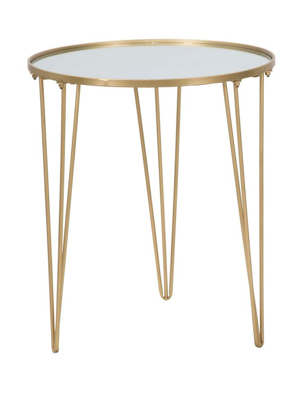 Tavolinetto da Caffé Glam Oro/Mirror Ø50x58,5 cm in Ferro e Vetro Oro prezzo