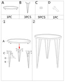 Tavolinetto da Caffé Glam Oro/Mirror Ø50x58,5 cm in Ferro e Vetro Oro-6