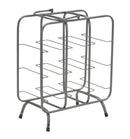 Porta Bottiglie Rack Quadrato 9 Posti 40x23x47,5 cm in Ferro Grigio-1