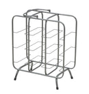 Porta Bottiglie Rack Quadrato 9 Posti 40x23x47,5 cm in Ferro Grigio-2
