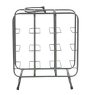 Porta Bottiglie Rack Quadrato 9 Posti 40x23x47,5 cm in Ferro Grigio-3