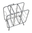 Porta Bottiglie Rack Quadrato 9 Posti 40x23x47,5 cm in Ferro Grigio-4