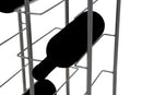 Porta Bottiglie Rack Rettangolare 10 Posti 28x23x67 cm in Ferro Grigio-10