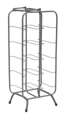 Porta Bottiglie Rack Rettangolare 10 Posti 28x23x67 cm in Ferro Grigio-1
