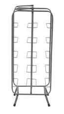 Porta Bottiglie Rack Rettangolare 10 Posti 28x23x67 cm in Ferro Grigio-2