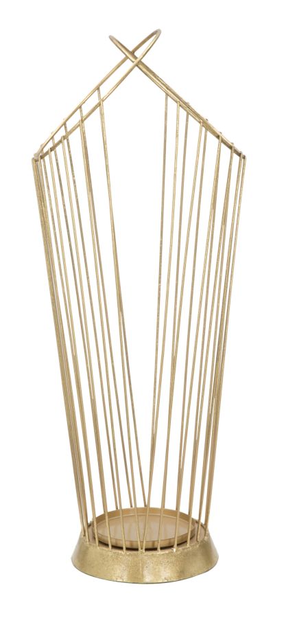 Porta Ombrelli Glam Stick 26,5x23x68,5 cm in Ferro Oro sconto
