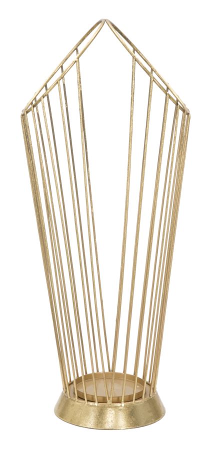 Porta Ombrelli Glam Stick 25,5x18,5x60 cm in Ferro Oro sconto