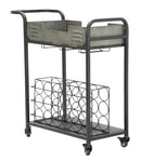 Carrello Industry Plus 81,5x35x86 cm in Ferro Nero e Grigio-1
