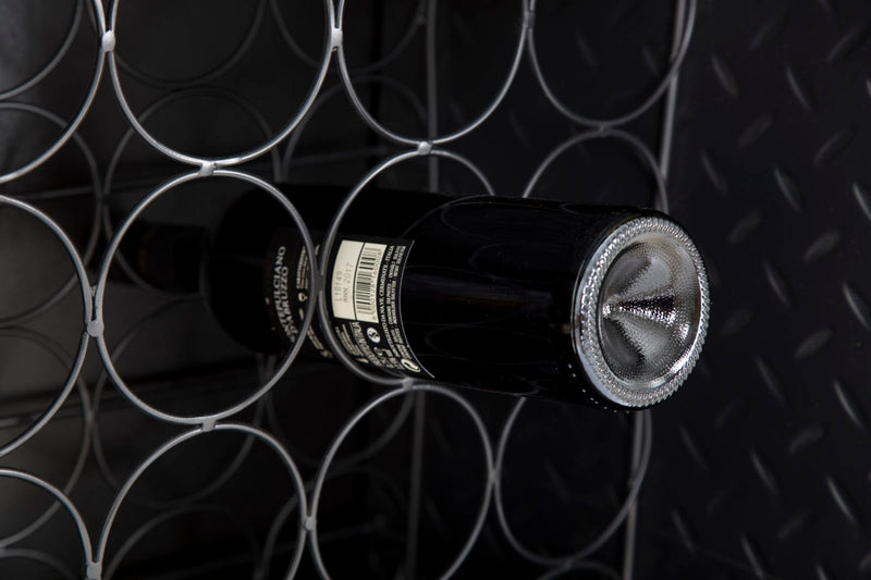 Mobile Iron School Porta Bottiglie 81x42x162,5 cm in Ferro e Legno di Abete Nero e Marrone-8