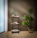 Carrello Arex 40x41,5x82 cm in Ferro e MDF Nero e Marrone-6