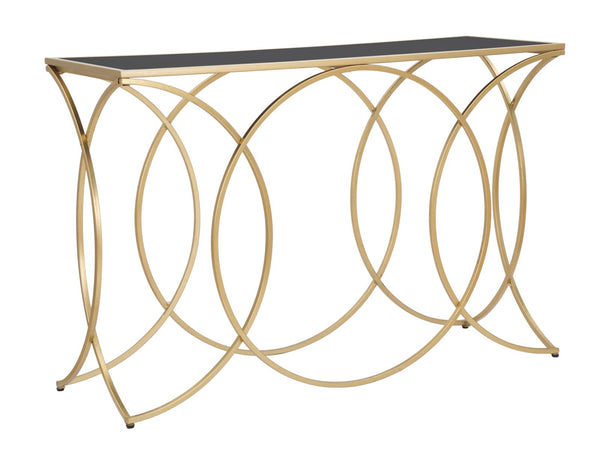 acquista Console Infinity Small 120x40x79 cm in Ferro e Specchio Oro e Nero