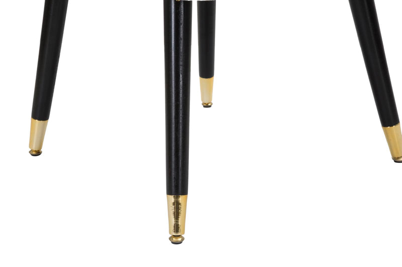 Poltrona Paris 62x58x78 cm in Legno Spugna Metallo e Poliestere Grigio,Nero e Oro-8