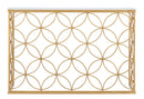 Console Star Marble 120x40x80 cm in Ferro e Marmo Oro e Bianco-3