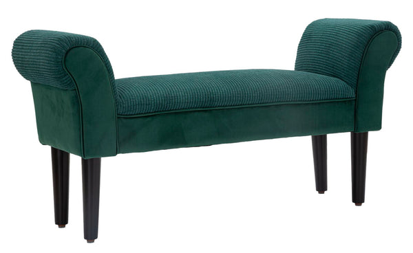 prezzo Panchetta Velvet Crema 102x31x51 cm Legno e Poliestere Verde e Nero