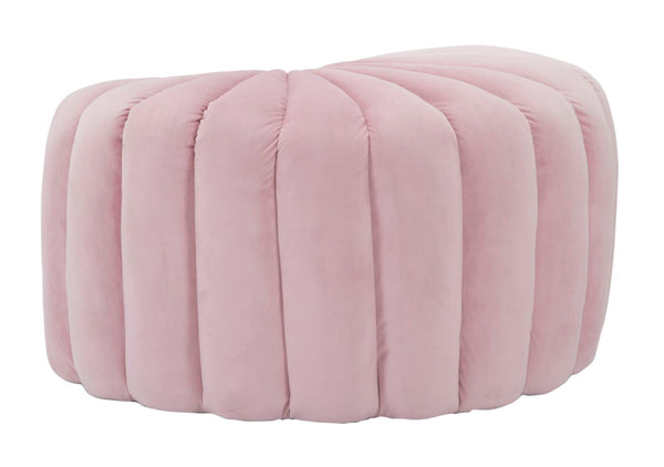 Puff Shell Rosa 80x54x42 cm in Legno Spugna e Poliestere Rosa online