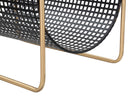 Porta Giornali Fashion 37x23x54,5 cm Legno di Abete e in Ferro Nero e Oro-6