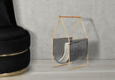 Porta Giornali Fashion 37x23x54,5 cm Legno di Abete e in Ferro Nero e Oro-7