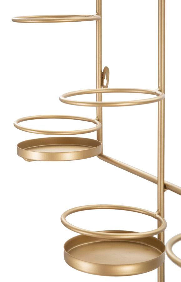 Porta Bottiglie da Muro Fashion 77x11,5x65,5 cm in Ferro Oro e Nero-3