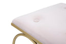 Sgabello Heart Rosa 50x37,5x51,5 cm in Ferro e MDF e Spugna e Poliestere Oro e Crema-5