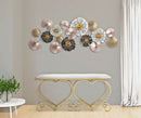 Panca Heart Crema 105x37,5x51,5 cm in Ferro e MDF e Spugna e Poliestere Oro e Rosa-8