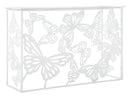 Console Bianco Butterfly 121,5x41x81 cm in Ferro MDF e Specchio Bianco e Oro-1