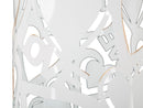 Porta Ombrelli Bianco Heart Ø21x55 cm in Ferro Bianco e Oro-2