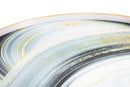 Tavolinetto Bianco Marble Ø50x48 cm MDF e Plastica e Ferro Bianco e Multicolor-4