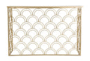 Console Arc 120x40x80,5 cm in Ferro MDF e Vetro Oro e Multicolor-2