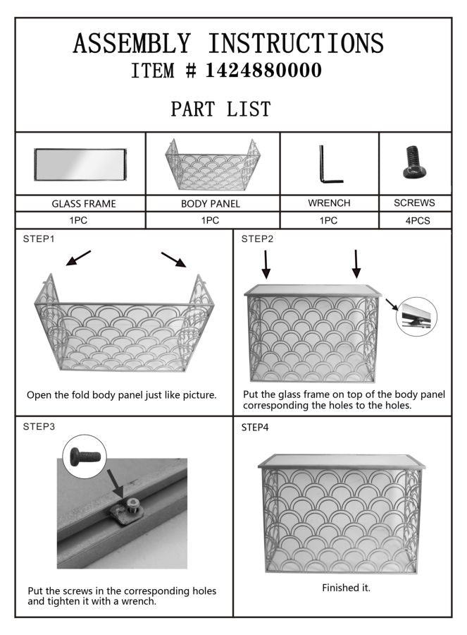 Console Arc 120x40x80,5 cm in Ferro MDF e Vetro Oro e Multicolor-9