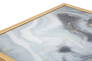 Tavolinetto Glam Level 40x35x60 cm in Ferro MDF e Vetro Oro e Multicolor-6