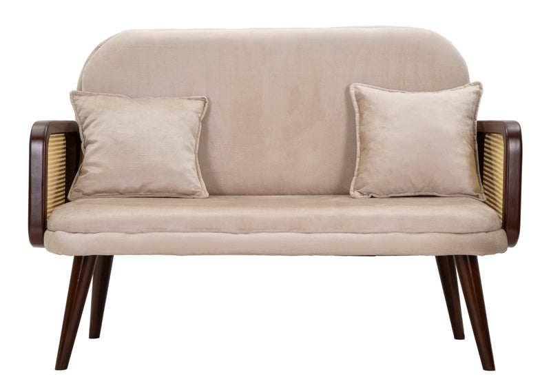 Divano 2 Posti 131x80x93 cm in Tessuto Imbottito-2