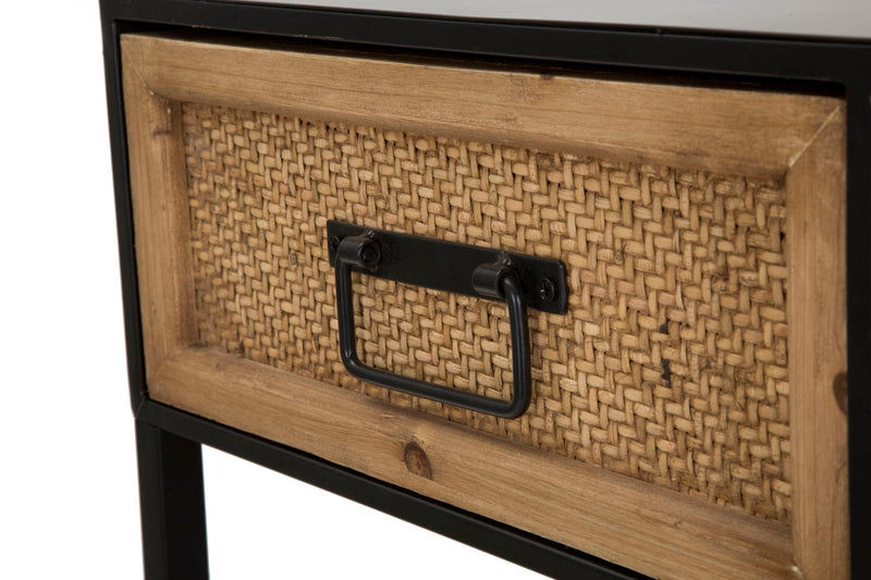 Consolle Fissa 3 Cassetti 120x35x78 cm in Metallo e Legno-5