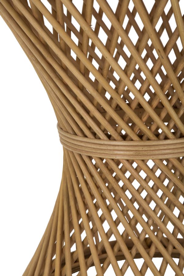 Tavolino Basso Ø48x56 cm in Rattan-4